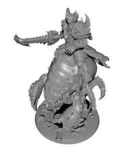 Giant Scorpion Rider Desert Warrior Detailed STL Model