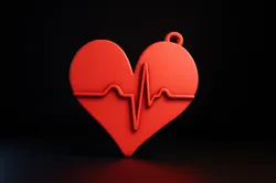 Heart with Heartbeat Line Valentines Day Gift Romantic Home Decor Love Symbol Unique Handmade 3D Print Model in Other 620301