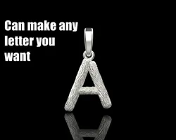 Initial letter A pendant model 816 3D Print Model in Pendants 622279