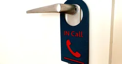 In/Off Call Door Handle Sign