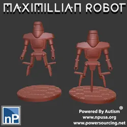 Maximillian Robot Free 3D Print Model in Game Accessories 621532