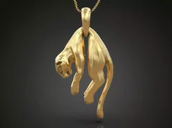 Pendant wild cat lion leopard panther