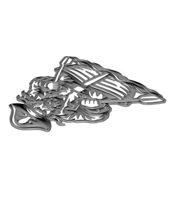 Pirate Rowboat 2D Wall Art.3mf