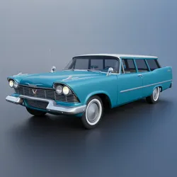 Plymouth Suburban 2Door 1958 3D Print Model in Automotive 619077