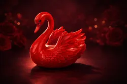 Red Swan 3D Print Valentines Day Decor Romantic Love Swan Sculpture Unique Gift for Her or Him 3D Print Model in Other 619622