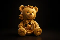 Valentine Teddy Bear Cute Love Bear Romantic Gift Decor Heart Bear 3D Print Model in Other 619792