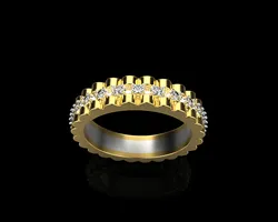 Wedding ring model 803 3D Print Model in Rings 622310