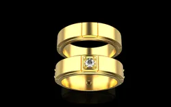Wedding rings model 807 3D Print Model in Rings 622291