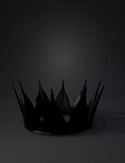 Black crown medieval spiky nothing else