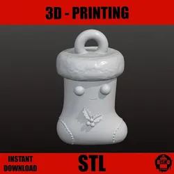 CHRISTMAS CALCETIN - STL file for Christmas tree decoration