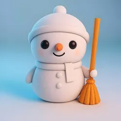Home Decorations & Ornaments STL indir - Cheerful Cartoon Snowman - Craftitect