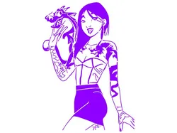 Punk Princess stencil 6