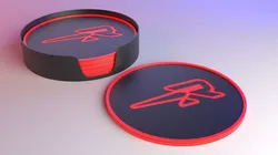 Rocket Lab Coaster Set - Contoured Logo