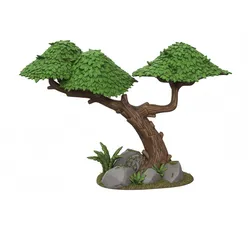 Stylized Twisted Pine Tree | Bonsai Rock Formation Terrain