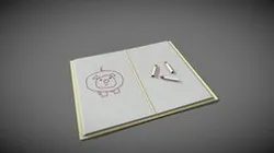 coloring book and crayons