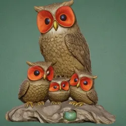 Owl Family Figurine