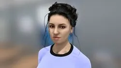 Realistic woman walking (animated)