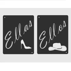 BATHROOM TOILET SIGN FOR MEN AND WOMEN