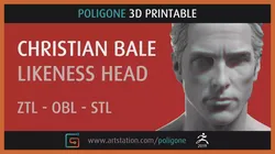 Christian Bale Head - 3D Printable
