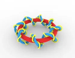 Coil Bracelet 3D Print Model in Mathematical art 624063