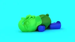 Cute Baby Elephant Toy Cartoon 3D Printable Animal Figurine 3D Print Model in Toys 623240