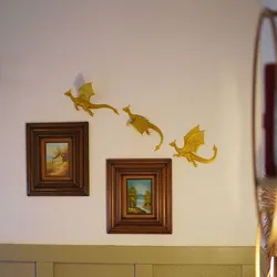 Dragons In Flight! Three Wall-Mounted Dragon Decor