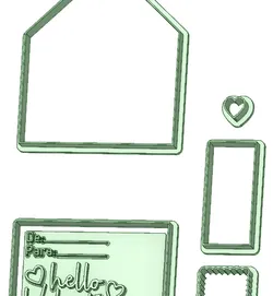Envelope to assemble 120mm x 100mm San valentin cutter