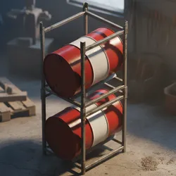 Free Industrial Drum Rack - Stackable Storage Model Free