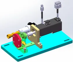 Gear metering pump SolidWorks 3D