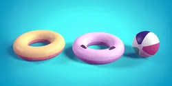 Inflatable Pool Toys - Ring - Beach Ball