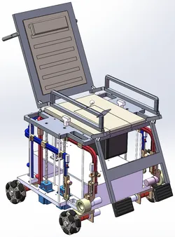 Intelligent wheelchair structure design for disabled standing and rehabilitation walking SW 3D