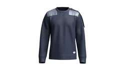 Men Leather Shoulder Sweatshirt With Patch