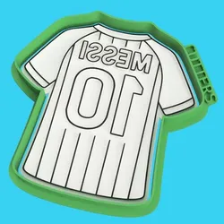 🇦🇷⚽ Messi Jersey Cookie Cutter - Striped Shirt with Number 10 - Cutting Messi Jersey Cookie Cutter - Striped Design with Number 10