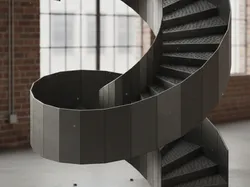 Modern Industrial Spiral Staircase - Sheet Metal Architectural Design