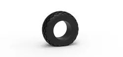 Offroad tire 28 deflated Scale 1 to 25 3D Print Model in Vehicle 623979