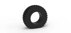 Offroad tire 75 deflated Scale 1 to 25 3D Print Model in Vehicle 623911