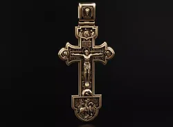 Orthodox cross with savior and saints 537