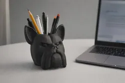 Pencil holder bulldog 3D Print 3D Print Model in Accessories 625208