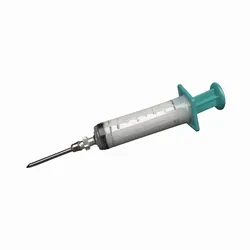 Realistic of Professional Medical Irrigation Syringe with Curved Tip and Squeeze Mechanism
