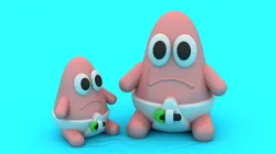 Sad Blob Baby Parent Du Cute Cartoon Character  3D Print Model in Toys 622530