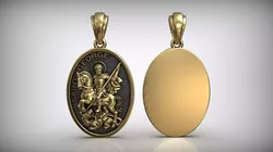 Saint George Slaying the Dragon Catholic Christian Medal