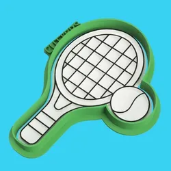🎾✨ Tennis Racket Cookie Cutter - Paddle & Ball Design - Tennis Racket Cutter - Paddle & Ball Design.