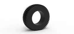 Tractor tire deflated Scale 1 to 25 3D Print Model in Vehicle 624071