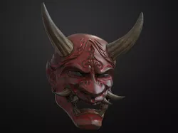 Traditional Japanese Hannya Mask Oni Mask Samurai Mask