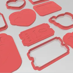 Valentine's Day cookie cutters and cookie cutters Love Love Love