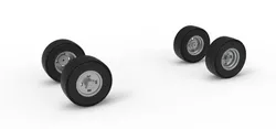 Wheel Set of Vintage AWD dragster Scale 1 to 25 3D Print Model in Vehicle 622842