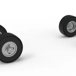 Wheel Set of Vintage AWD dragster Scale 1:25