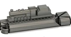 Whistle Train Steam Engine Narrow Gauge With Hook