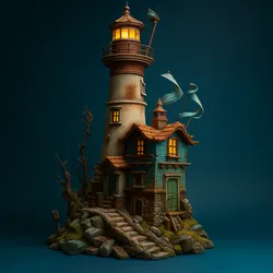 Beacon of Whimsy – Lighthouse & Cottage