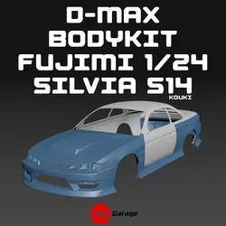 D-MAX KOUKI BODYKIT FOR NISSAN SILVIA S14 FUJIMI 1/24